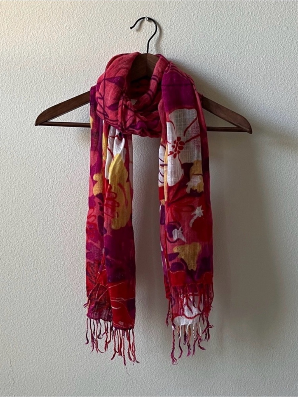 Vibrant Colorful Floral Lightweight Scarf